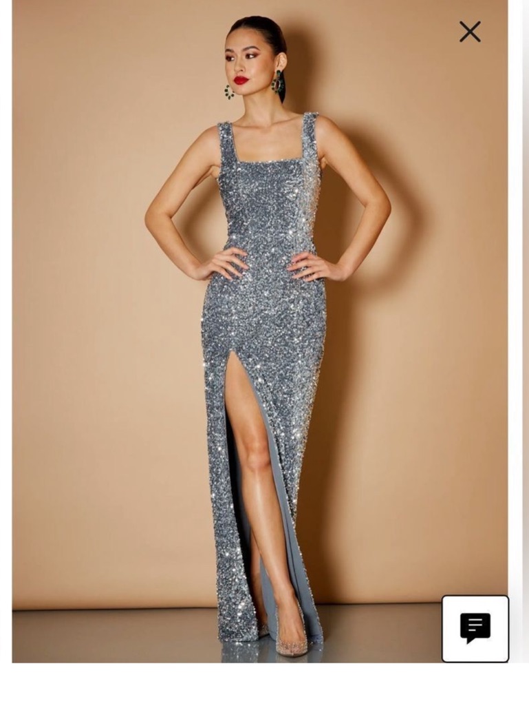 Helsi Marilyn Platinum Silver Sequin Dress